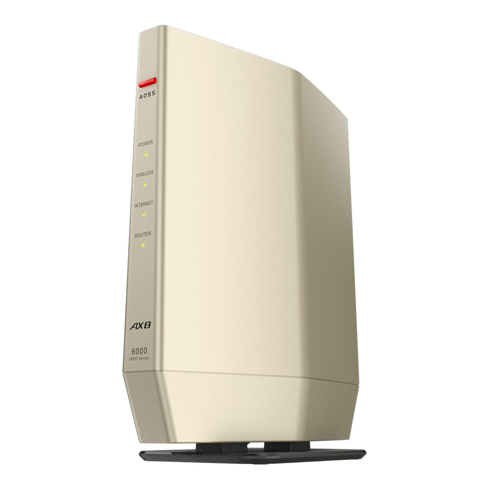 【Amazon.co.jp限定】 バッファロー WiFi 無線LAN Wi-Fi 6 11ax AX6000 4803+1147Mbps 日本メーカー 【 iPhone 15 / 14 / iPhone SE (第三世代) / Nintendo Switch / PS5 動作確認済み 】 スマート 引っ越し エコパッケージ WSR-6000AX8P/NCG